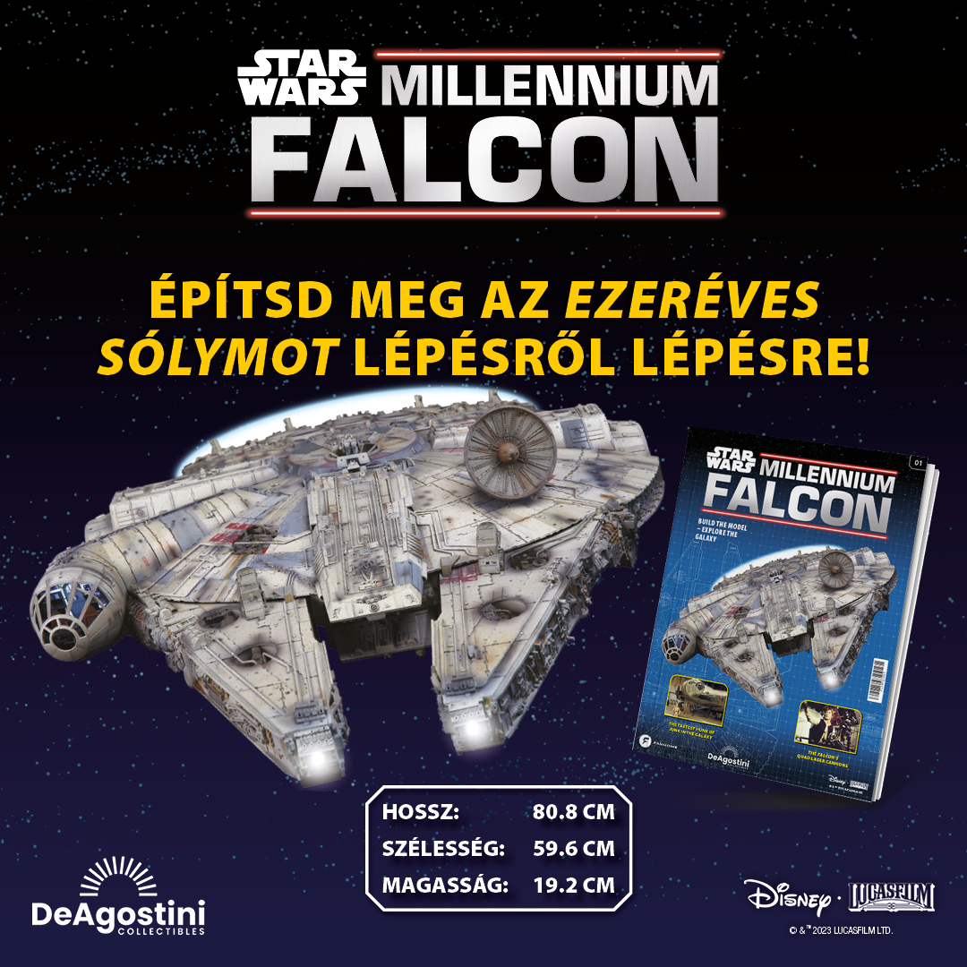 Részletesen kidolgozott DeAgostini Millennium Falcon makett